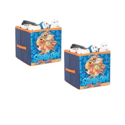 PrettyKrafts Blue Set of 2 Scooby-Doo Printed Foldable Kids Toys Organizer Storage Box-image-17