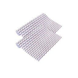Kuber Industries 2-Pcs Brown & White Zig Zag Print EVA BPA Free Shelf Liner image 3