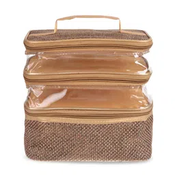 Kuber Industries 3 Layer Makeup Kit With Handle image 2