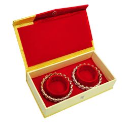 atorakushon Beige & Red Set of 4 Bangle Organiser image 4