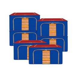 Kuber Industries Red 6 Pieces Regular Storage Box Organiser image 5