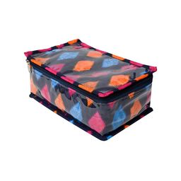 Kuber Industries Blue Printed Jewellery Storage Kit With 12 Tranasparent Pouches image 5