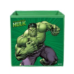 Kuber Industries Set Of 3 Green Marvel Hulk Printed Foldable Storage Box With Handle image 4