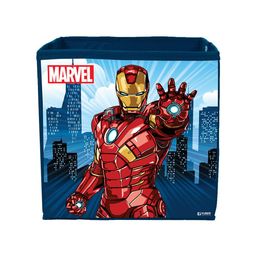 Kuber Industries Set Of 3 Blue Ironman Printed Foldable Organizer Box With Handle image 3