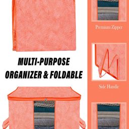 Kuber Industries Orange Set of 4 Printed Multi-Utility Organisers image 3