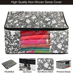 Kuber Industries Black & White 3 Pieces Printed Foldable Multi-Utility Organisers image 3