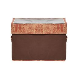 Kuber Industries Set Of 2 Brown Wooden Printed Large Storage Box With Tranasparent Lid image 3