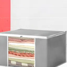 atorakushon Grey 6 Pieces Fabric Reusable Multi-Utility Organisers image 2