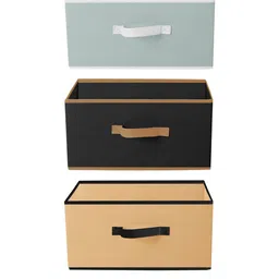 Kuber Industries Set Of 6 Solid Rectangular Foldable Storage Organizers image 4