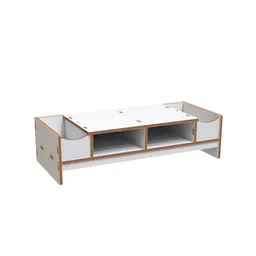 Home Sparkle White Solid MDF Laptop Stand Desk Holder image 2