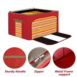 Kuber Industries Red Printed Drawer Organiser image 2