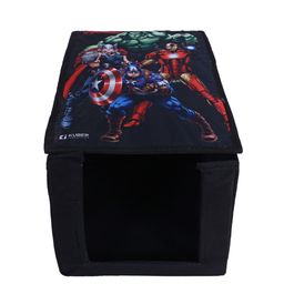 Kuber Industries 2 Pcs Black & Red Printed Non-Woven Shirt Stacker With Lid image 2