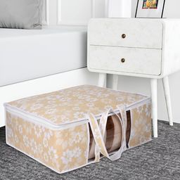 Kuber Industries White & Grey 2 Pieces Printed Multi-Utility Organisers image 2