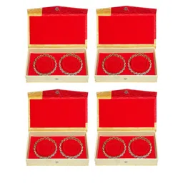 atorakushon Beige & Red Set of 4 Bangle Organiser image 3