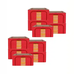 Kuber Industries Red & Grey 10 Pieces Regular Drawer Organiser image 4