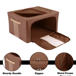 Kuber Industries Balck & Brown Printed 2 Pieces Waterproof Multi-Utility Organisers image 2
