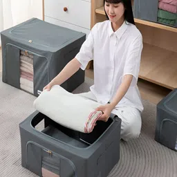 HOKIPO Grey Set of 4 Regular Drawer Organiser Organisers image 3