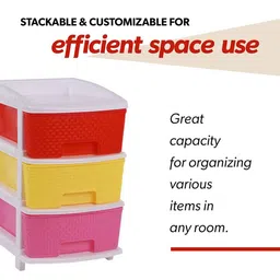 Kuber Industries Red Set of 1 Reusable Drawer Organiser Organisers image 4