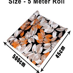Kuber Industries Brown Printed Regular Shelf Liner image 2