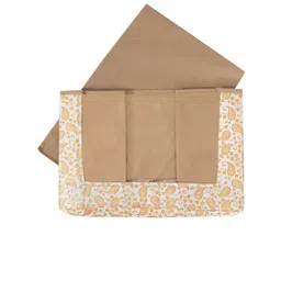 prettykrafts Set Of 6 White & Beige Printed Cloth Saree Stacker Organisers image 2