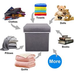 Kuber Industries Grey Foldable Storage Organiser image 3