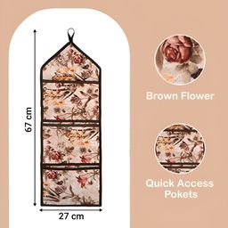 Kuber Industries Cream-Coloured 2 Pieces Printed Regular Wall Hanging Organisers image 5