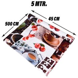 Kuber Industries Brown Printed Regular Shelf Liner image 4