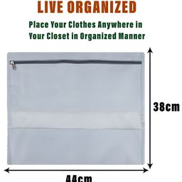 Kuber Industries Grey & Transparent 10 Pcs Saree Bag with Handle Organisers image 2