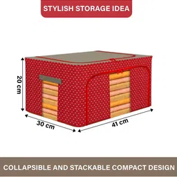 Kuber Industries Red Set of 4 Regular Drawer Organisers image 2