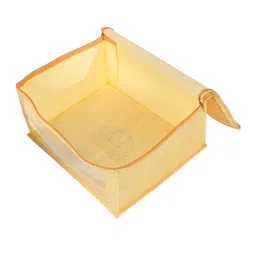 Kuber Industries Set Of 3 Gold-Toned Foldable Underbed Organizer With Transparent Window image 3