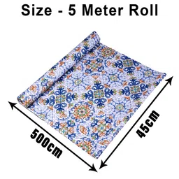 Kuber Industries Blue Printed Regular Multi-Utility Shelf Liner image 2
