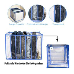 Kuber Industries Transparent & Blue 2 Pieces 7 Grids Foldable Organisers image 4