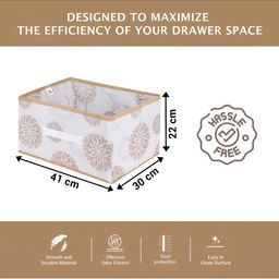 Kuber Industries White 6 Pcs Regular Drawer Organisers image 5