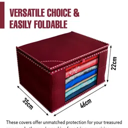Kuber Industries Maroon & White 9 Pieces Printed Reusable Multi-Utility Organisers image 4