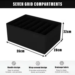 Kuber Industries Black 2Pcs Reusable Multi-Utility Organisers image 5