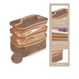 Kuber Industries 3 Layer Makeup Kit With Handle image 5