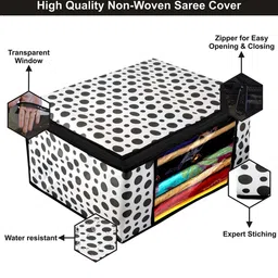 Kuber Industries White 12 Pieces Printed Foldable Non-Woven Multi-Utility Organisers image 3