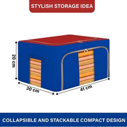 Kuber Industries Red & Blue Regular Drawer Organiser image 3