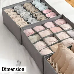 HOKIPO Grey Set of 2 Regular Drawer Organiser Organisers image 4