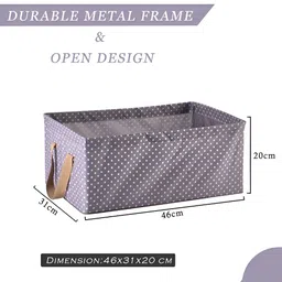 Kuber Industries Black & Grey 2 Pieces Printed Drawer Organisers image 2