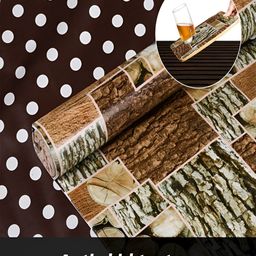 Kuber Industries Brown Printed Regular Multi-Utility Shelf Liner image 5