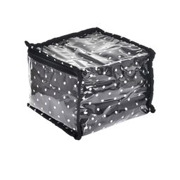 Kuber Industries Set Of 2 Black Printed Jewellery Organisers With 10 Transparent Pouches image 4