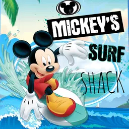 Kuber Industries Set Of 2 Blue Mickey Surf Printed Foldable Storage Box With Handle image 2