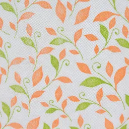 prettykrafts Set Of 4 White & Orange Leaves Printed Foldable Rectangle Cloth Saree Stacker Organisers image 2