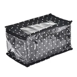Kuber Industries Set of 2  Black & White Printed Jewellery Organiser With 10 Transparent Pouches image 5