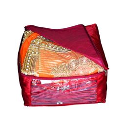 Atorakushon Set Of 4 Maroon Solid Multi-Utility Organiser image 5