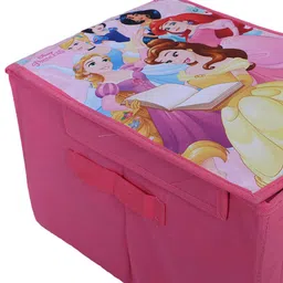 Kuber Industries 3 Pcs Pink & Yellow Printed Non-Woven Shirt Stacker With Lid image 4