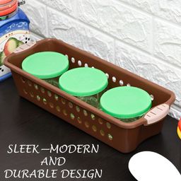 Kuber Industries Peach-Coloured 4 Pieces Multi-Utility Organisers image 4