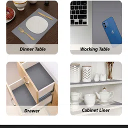 Kuber Industries Grey 2 Pieces Regular Shelf Liner Organisers image 3