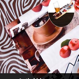 Kuber Industries Brown Printed Regular Shelf Liner image 2